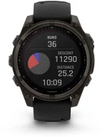 Garmin fenix 8 47mm Solar Sapphire Carbon Gray DLC Titanium w. Black/Pebble Gray S. Band (010-02906-10/11) - Зображення 2