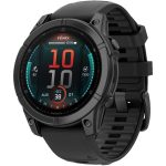 Garmin Fenix E 47mm AMOLED Slate Gray Steel with Black Silicone Band (010-03025-03/01/13)