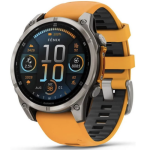 Garmin Fenix 8 51mm AMOLED Sapphire Titanium w. Spark Orange/Graphite Silicone Band (010-02905-10/11/53)