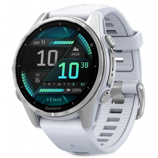 smart-godinnik-armin-fenix-8-amoled43-mm-silver-with-whitesone-silione-band-010-02903-00-8 Garmin Fenix 8 43mm AMOLED Silver with Whitestone Silicone Band (010-02903-00/06) - Зображення 1
