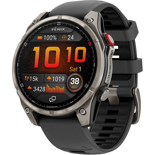 uy3330wxzrro5k5z9vyfeuqxwh6dx68t Garmin Fenix 8 Pro 47 mm AMOLED Titanium with Graphite/Black (010-03198-10/11) - Зображення 1