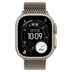 Apple Watch Ultra 3 GPS Cellular 49mm Titanium Case with Titanium Milanese Loop Medium Natural (MEWY4) LW/A