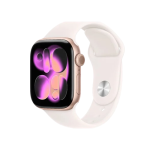 Apple Watch Series 11 GPS 42mm Rose Gold Aluminum Case with Light Blush Sport Band S/M (MEU04) LW/A