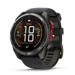Garmin fenix 8 Pro 51mm MicroLED 010-03380-00 Carbon Gray DLC Titanium with Black/Pebble Gray Silicone Band