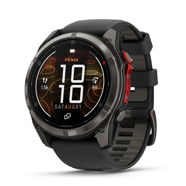 smart-hodynnyk-garmin-fenix-8-pro-51-mm-microled-sapphire-tytan-carbon-gray-dlc-iz-sylikonovym-chorn (2) Garmin fenix 8 Pro 51mm MicroLED 010-03380-00 Carbon Gray DLC Titanium with Black/Pebble Gray Silicone Band - Зображення 1