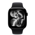 Apple Watch Series 11 GPS 42mm Jet Black Aluminum Case with Black Sport Band S/M (MEQT4) LW/A