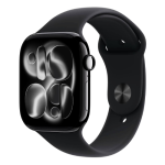 Apple Watch Series 11 GPS 42mm Jet Black Aluminum Case with Black Sport Band S/M (MEQT4) LW/A - Зображення 2